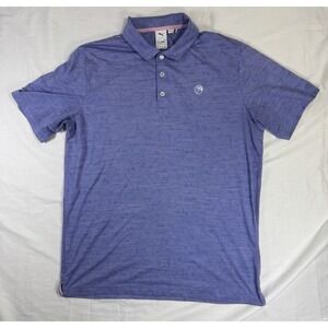 Puma Men's L Arnold Palmer Edition Golf Polo‎ Lemon Ice Tea AOP SIze L Purple